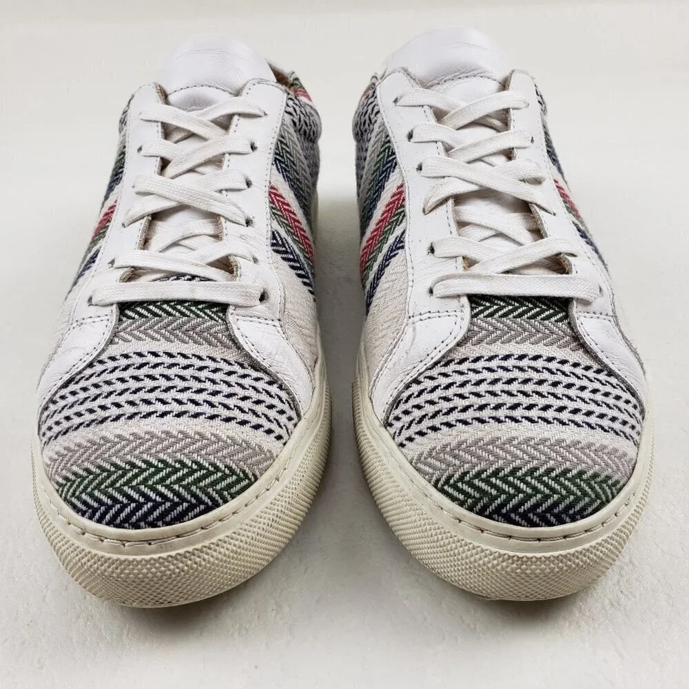 Taft Classic Striped Sneaker Mens 9 Multicolor Lace Up Casual Shoe Portugal